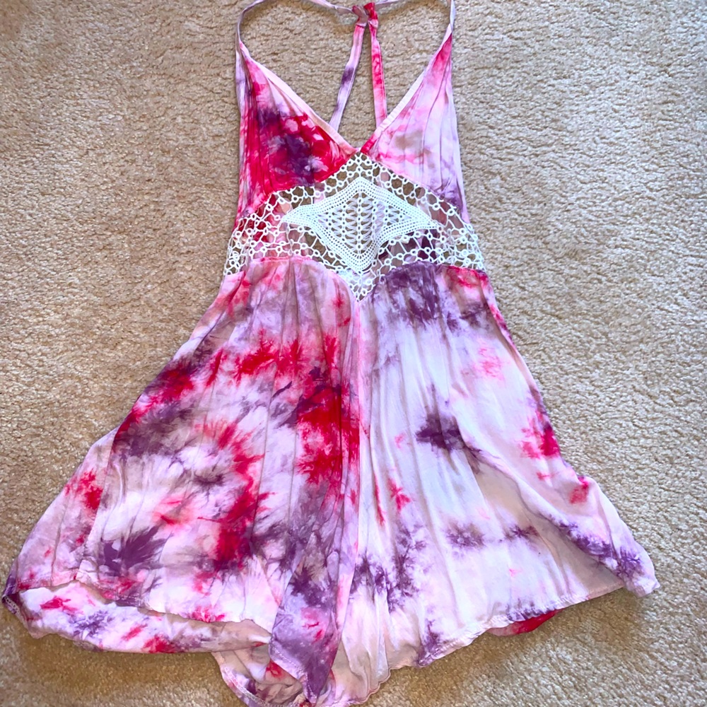 Tie dye biketard jumpsuit romper